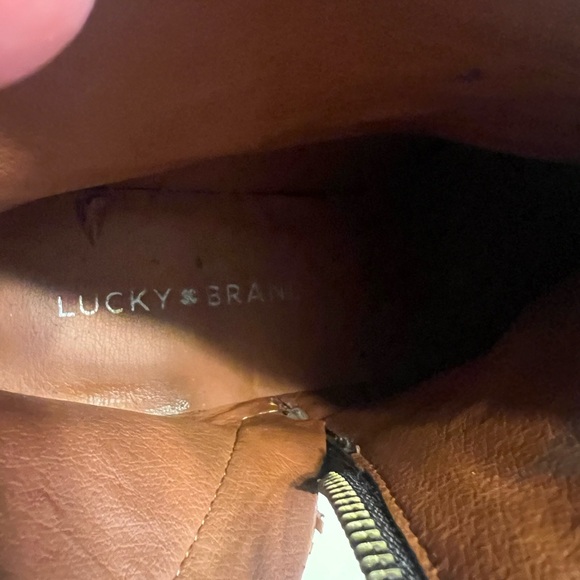 Lucky Brand chocolate brown leather studded boots size 8.5 - Picture 11 of 12